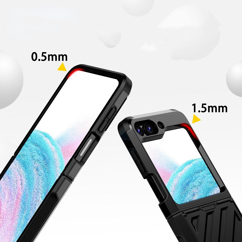 Samsung Galaxy Z Flip 5 Dual Carbon Layer Rugged Protection Case Cover