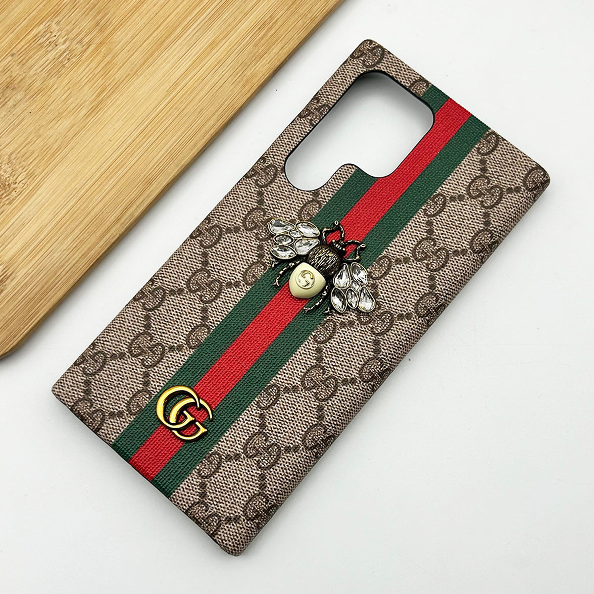 Samsung Galaxy S25 Ultra Luxury GG Bee Stripe Pattern Case