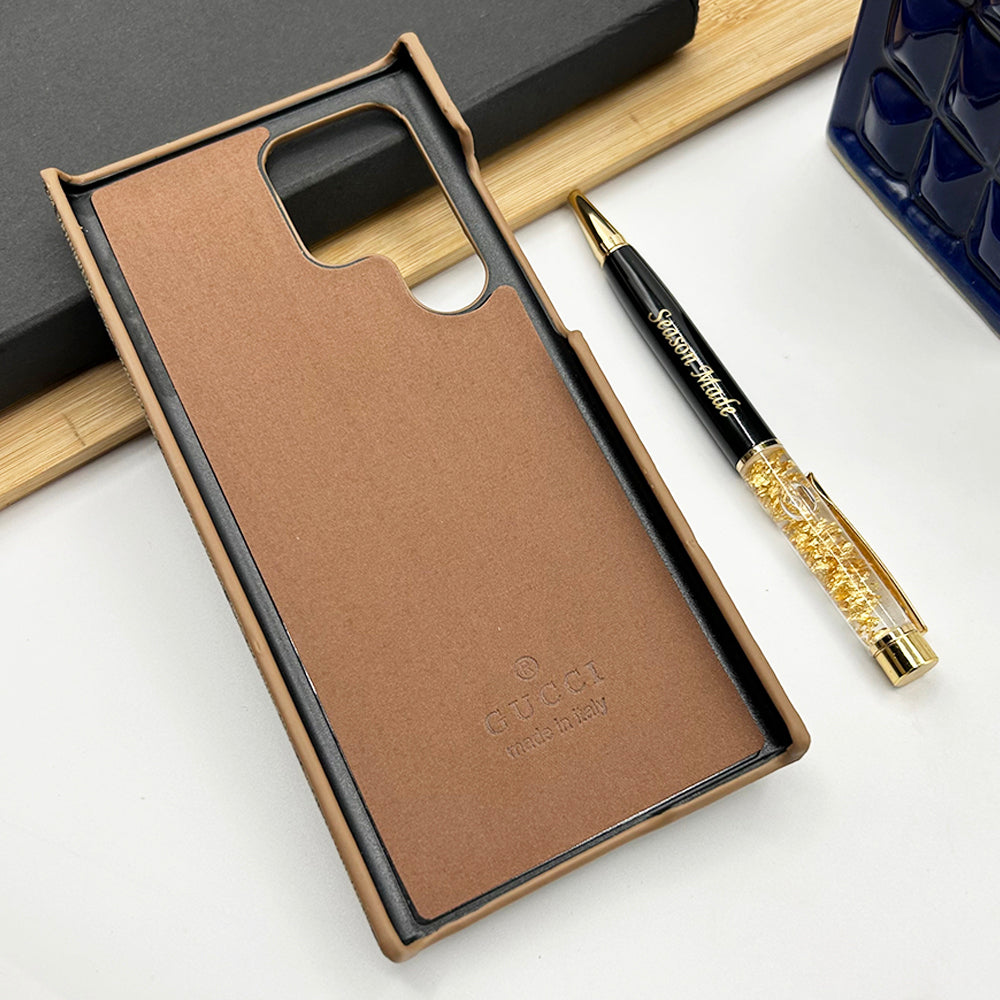 Samsung Galaxy S23 Ultra Luxury Brand GG Wallet Case Cover