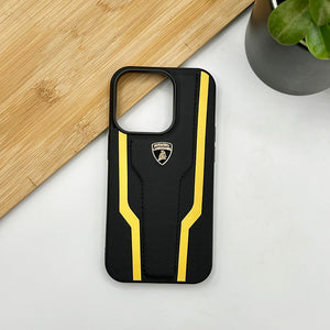 iPhone Lambo Yellow Stripe Pattern Case Cover