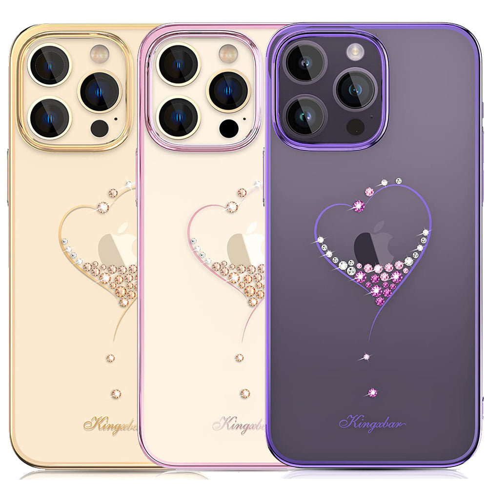 iPhone 14 Pro Max Heart Rhinestone Diamond Plated Case Clearance Sale