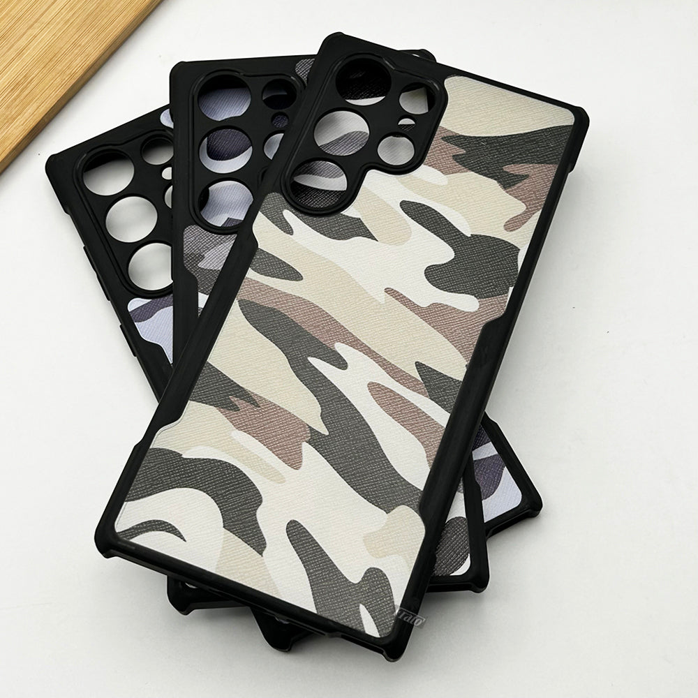 Samsung Galaxy S23 Ultra Camouflage Pattern Bumper Case