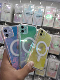 iPhone Multicolor Shaded Clear Magsafe Silicone Case Cover