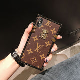 iPhone Luxury Branded Trunk Leather Phone Case