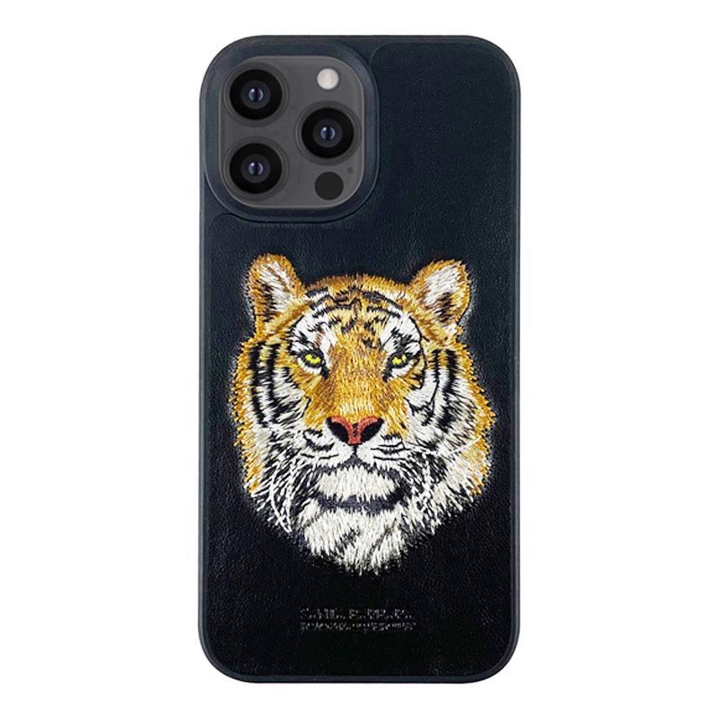 iPhone Luxury Santa Barbara Leather Savana Tiger Case
