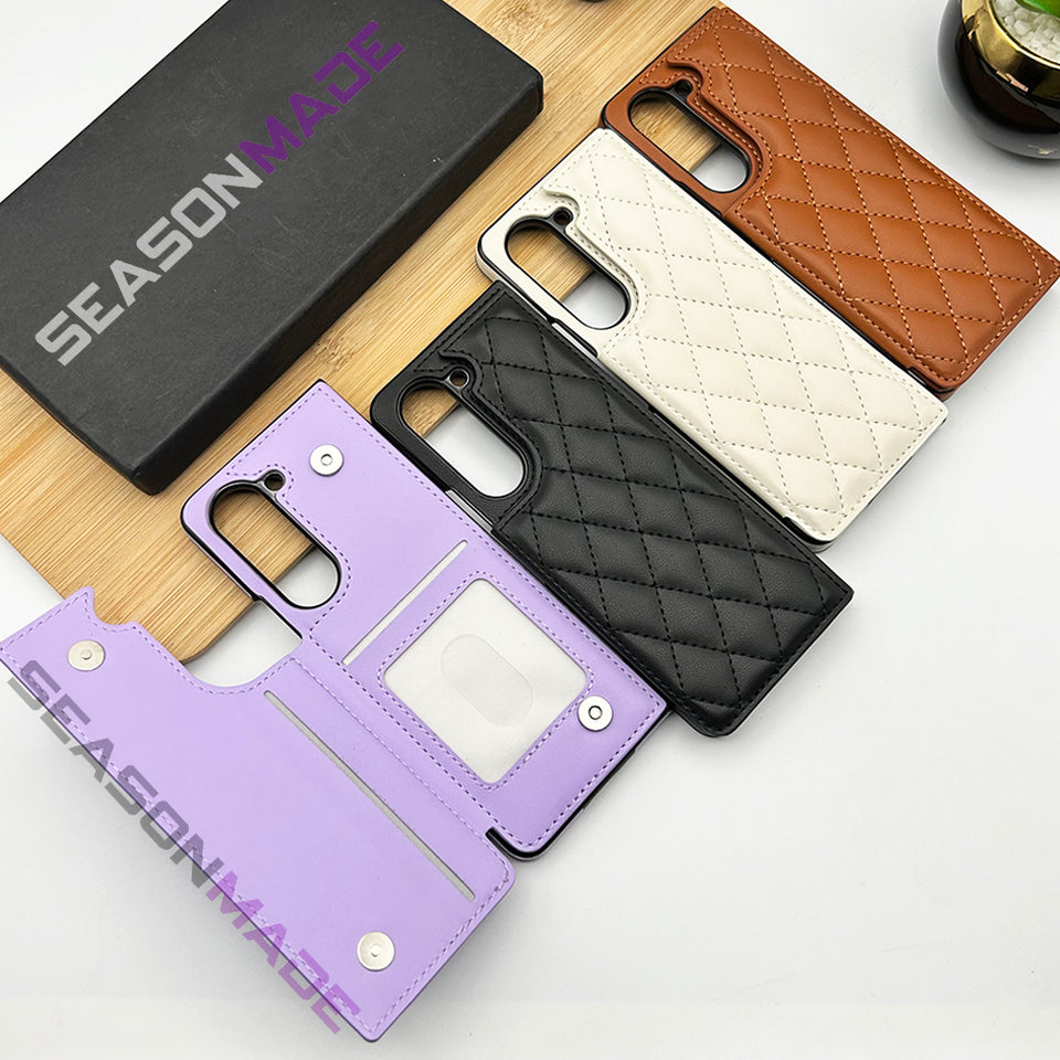 Samsung Galaxy Z Fold 5 Puffer With Cardholder Case Cover