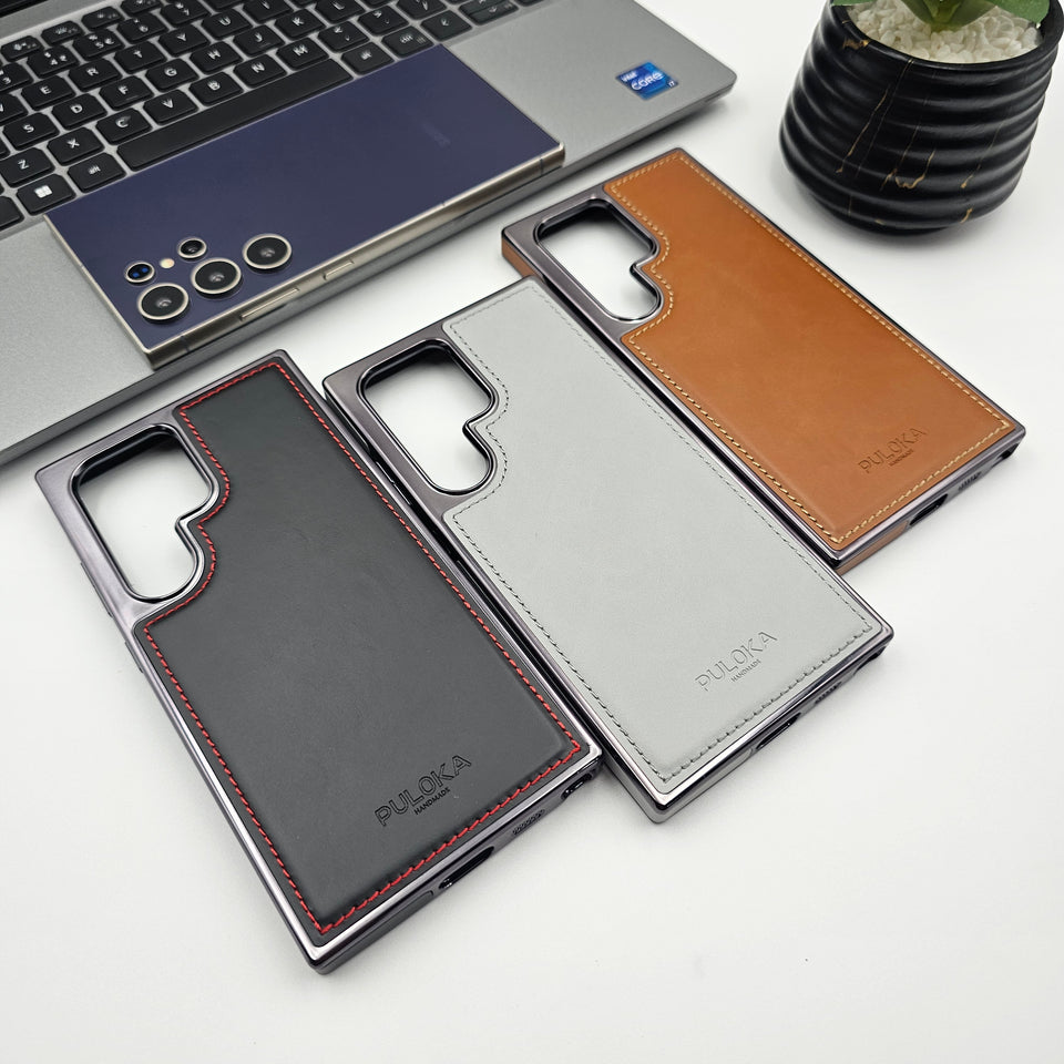 Samsung Galaxy S25 Ultra Minimalistic Design Chrome Case Inside Velvet