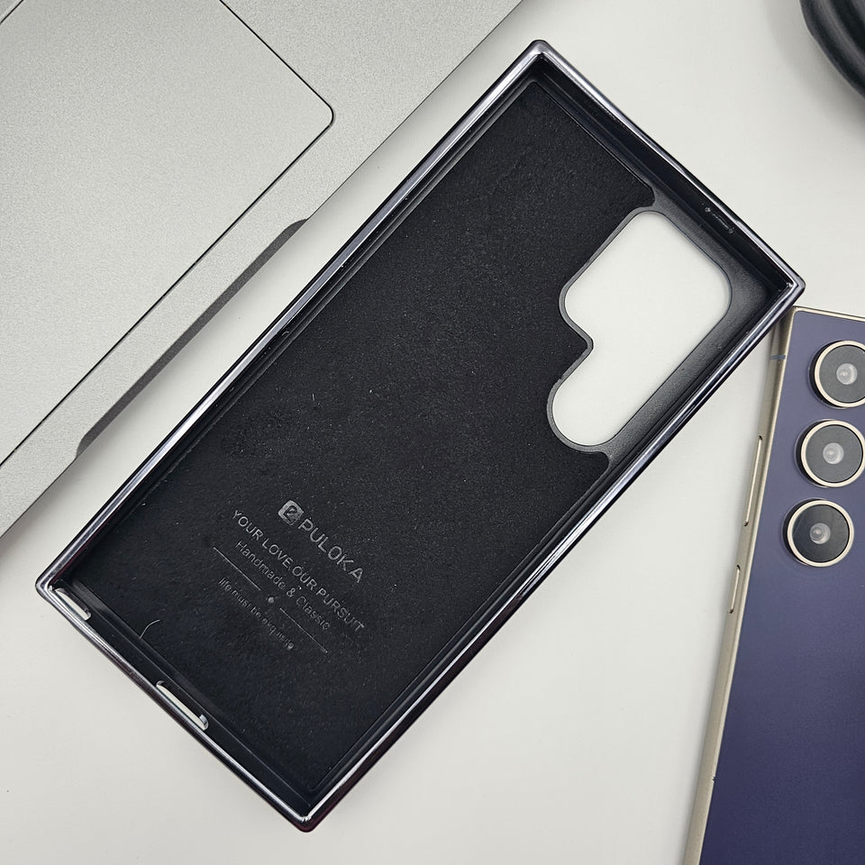 Samsung Galaxy S25 Ultra Minimalistic Design Chrome Case Inside Velvet