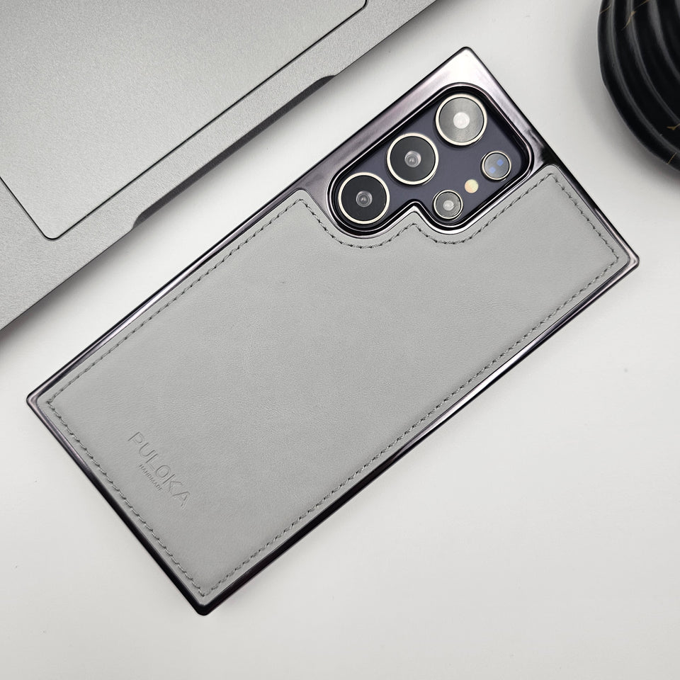 Samsung Galaxy S25 Ultra Minimalistic Design Chrome Case Inside Velvet