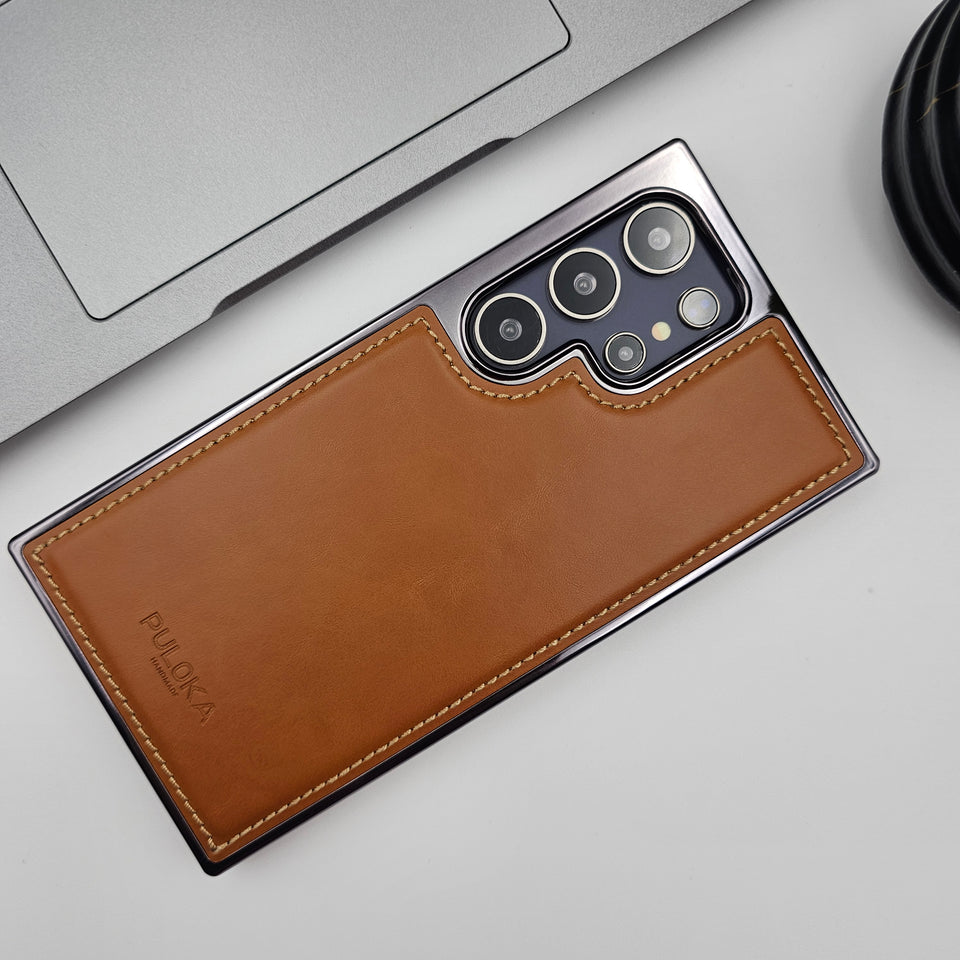 Samsung Galaxy S25 Ultra Minimalistic Design Chrome Case Inside Velvet