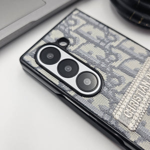 Samsung Galaxy Z Fold 6 CD Vertical Stitched Embroidery Case Cover