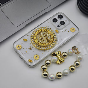 iPhone Premium Dollar Rotating Bracelet Wristband Pearl Case