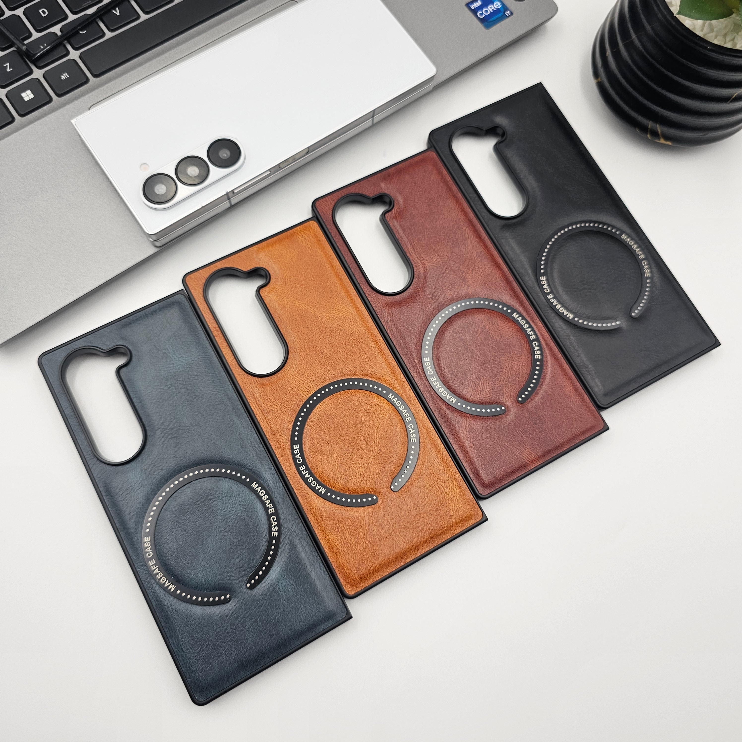 Samsung Galaxy Z Fold 6 PU Leather Magnetic Magsafe Case