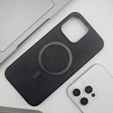 iPhone PU Leather Magnetic Magsafe Case Supports Wireless Charging