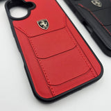 iPhone 16 Series FR Stitched PU Leather Case Cover