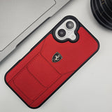 iPhone 16 Series FR Stitched PU Leather Case Cover