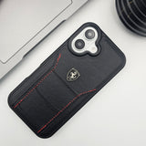 iPhone 16 Series FR Stitched PU Leather Case Cover