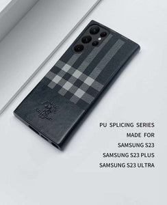 Samsung Galaxy S22 Ultra Santa Barbara Polo Plaid Premium Leather Case