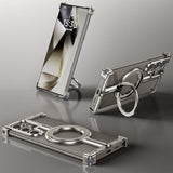 Samsung Galaxy S24 Ultra Metal Magsafe Case Magnetic Ring Kickstand Holder