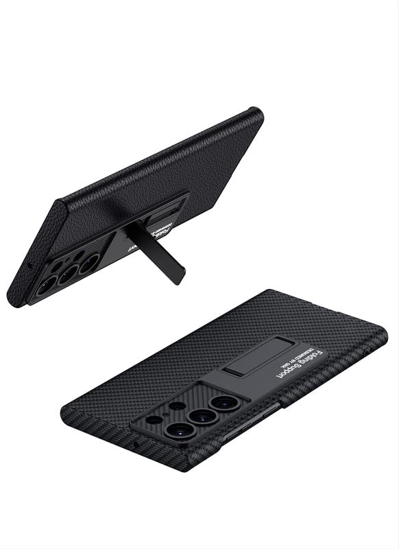Samsung Galaxy S22 Ultra Leather Kickstand Camera Protection Case Cover