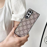 Luxury Brand PU Leather Case for Samsung Galaxy Z Fold 6 | Designer Protective Cover