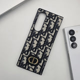 Embroidered Designer Fabric CD Case for Samsung Galaxy Z Fold 5 | Sophisticated Slim Cover