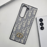 Embroidered Designer Fabric CD Case for Samsung Galaxy Z Fold 5 | Sophisticated Slim Cover
