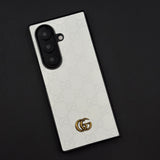 Luxury GG Pattern Leather Feel Case for Samsung Galaxy Z Fold 7 | Designer-Inspired Premium Back Cover