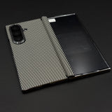 Carbon Fibre Smooth Feel Case with Front Screen Protector For Samsung Galaxy Z Fold 6 | Lightweight | Luxury Look