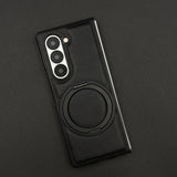 Stitch Leather Case 360° Rotating Metal Stand for Samsung Galaxy Z Fold 6 | Magsafe Compatible | Premium Feel & Grip