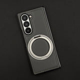 Stitch Leather Case 360° Rotating Metal Stand for Samsung Galaxy Z Fold 6 | Magsafe Compatible | Premium Feel & Grip