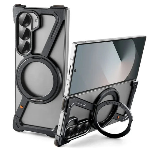 Samsung Galaxy Z Fold 6 Z Shape Aluminium Metal Rotating Kickstand Cas ...