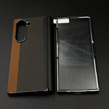 Dual Shade Carbon Fibre Case for Samsung Galaxy Z Fold 7 | Front Display & Hinge Guard | Luxury Edition