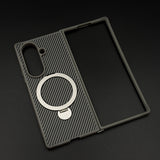 Carbon Fiber MagSafe Case for Samsung Galaxy Z Fold 7 | Rotating Ring Stand | Ultra Slim & Magnetic