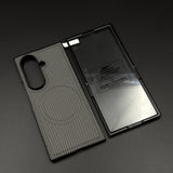 Carbon Texture MagSafe Case for Samsung Galaxy Z Fold 6 | Front Screen Protector | Slim & Durable