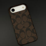 CC Pattern PU Leather Case for iPhone 17 Air | Monogram Soft Touch Protection
