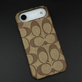 CC Pattern PU Leather Case for iPhone 17 Air | Monogram Soft Touch Protection