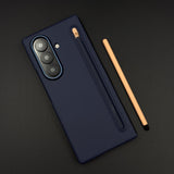Silk Feel Liquid Silicone Phone Case Cover with Pen for Samsung Galaxy Z Fold 8 Ultra | Ultra-Soft Shockproof
