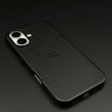 Minimalist Leather Logo Phone Case Cover for iPhone 17 | Slim Premium Everyday Protection