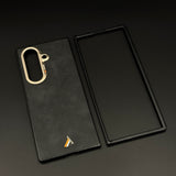Hidden MagSafe Leather Mobile Case for Samsung Galaxy Z Fold 7 | Slim Back Cover with Magnetic Charging