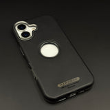 Logo Cut Hidden MagSafe Leather Mobile Case Cover for iPhone 17 | Exposed Apple Logo