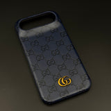 Luxury GG Monogram Leather Mobile Case Cover for iPhone 17 Air | Premium Embossed Monogram | Slim Fit