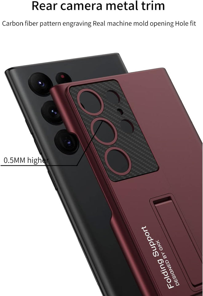 Samsung Galaxy S22 Ultra Frost Kickstand Camera Protection Case Cover