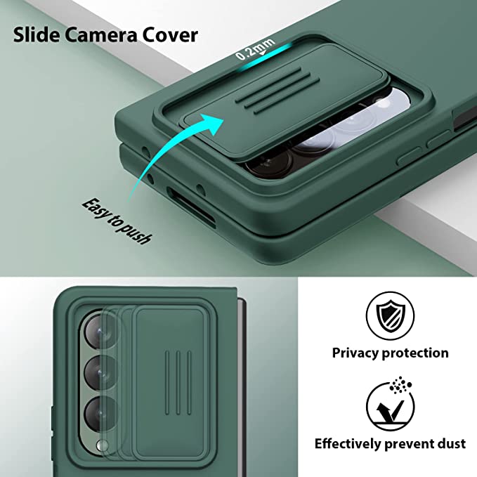 Nillkin Samsung Galaxy Z Fold 4 Camshiled Camera Protection Silicone Case Green