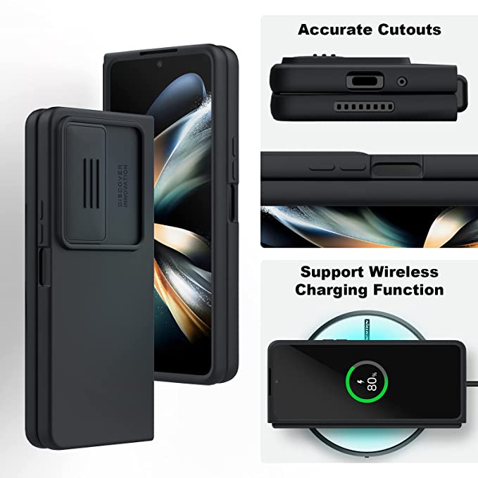 Nillkin Samsung Galaxy Z Fold 4 Camshiled Camera Protection Silicone Case Black