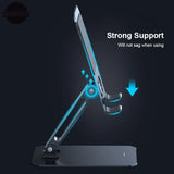 Aluminium Metal Alloy Adjustable Folding Mobile Phone Stand Holder