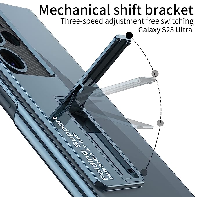 Samsung Galaxy S24 Transparent Slim Case Cover With Kickstand