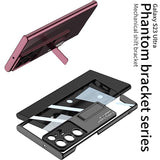 Samsung Galaxy S23 Ultra Transparent Slim Case Cover With Kickstand