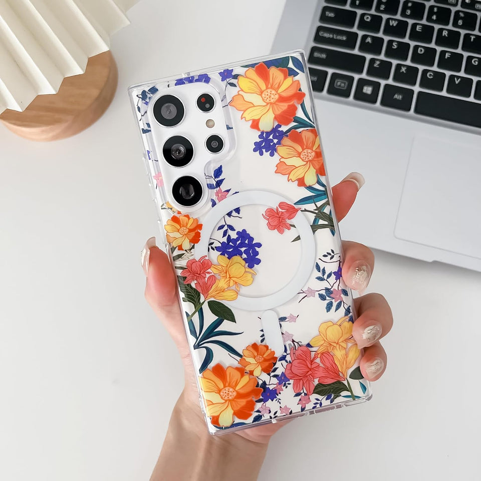 Samsung Galaxy S24 Ultra Vivid Floral Magsafe Case