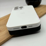 iPhone 15 Series AG Matte Camera Lens & Logo Protection Case Cover Black White